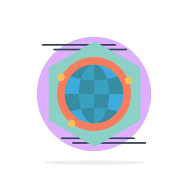 Küre, Çokgen, uzay, fikir soyut daire arka plan düz Colo