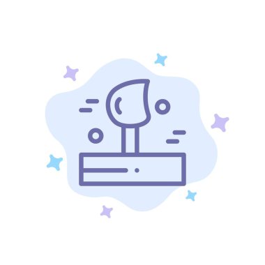 Üfleme, Hava Durumu, Rüzgar, Soyut Bulut Backg'de Kış Mavisi Simgesi