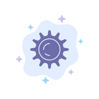 Soyut Bulut Arka Planda Güneş, Gün, Açık Mavi Simge