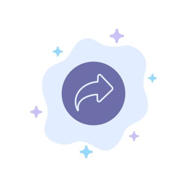 Soyut Bulut Arka Planda Temel, Ok, Sağ, Ui Mavi Simgesi