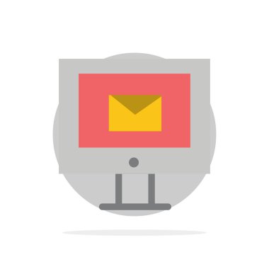 Bilgisayar, Posta, Sohbet, Hizmet Soyut Daire Arka Plan Düz co