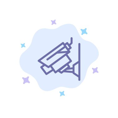 Kamera, Cctv, Güvenlik, Soyut Bulut Üzerinde Gözetleme Mavi Simge