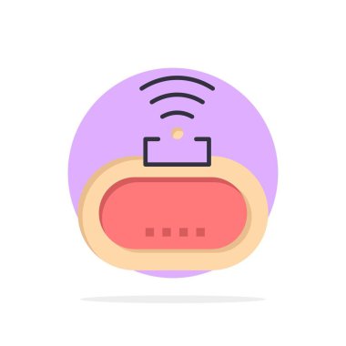 Cihaz, Güvenlik, Wifi, Sinyal Soyut Daire Arka Plan Düz c