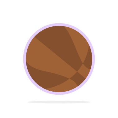 Eğitim, Top, Basketbol Soyut Daire Arka Plan Düz colo