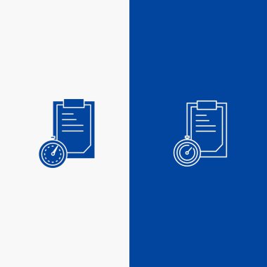 Son Tarih, İş, Planlama, Zaman Çizgisi ve Glyph Solid simgesi Blu