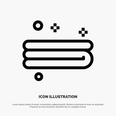 Temiz, temizlik, havlu hattı Icon vector