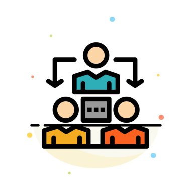 Bağlantı, Toplantı, ofis, Iletişim soyut düz renk ı