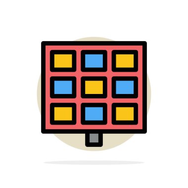 Panel, Güneş, İnşaat Soyut Daire Arka Plan Düz renk