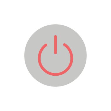 Arayüz, Açık, Güç, Ui, Kullanıcı Düz Renk Simgesi. Vektör simgesi yasağı