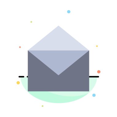 E-posta, posta, mesaj, açık soyut düz renk simge şablonu