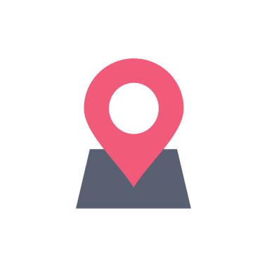 Konum, harita, Marker, pin düz renk simgesi. Vektör simgesi Banner 