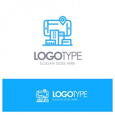 Gerçeklik, Şehir, Teknoloji, Artırılmış Mavi Anahat Logo Yeri için