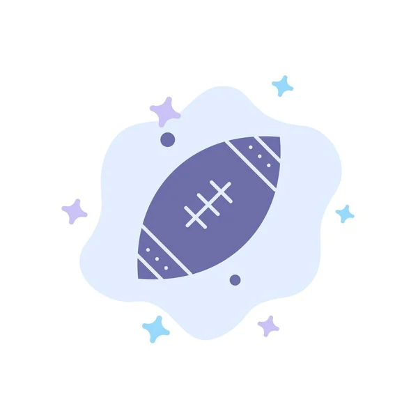 Ball, Rugby, sport, irská modrá ikona na Backgro abstraktního mraku — Stockový vektor