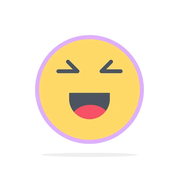 Chat, Emojis, úsměv, šťastný abstraktní kruh pozadí plochá barva — Stockový vektor