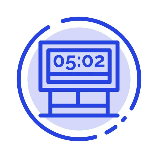 Bord, spel, Score, scorebord blauw pictogram met stippellijn lijn — Stockvector