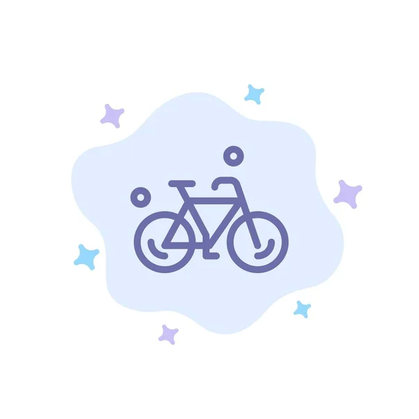 抽象的な雲のバックグロの自転車、自転車、サイクル、スプリングブルーのアイコン — ストックベクタ