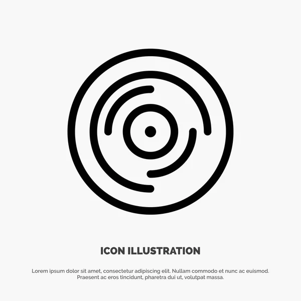 Beat, Dj, Jongler, Gratter, Sound Line Icon Vector — Image vectorielle
