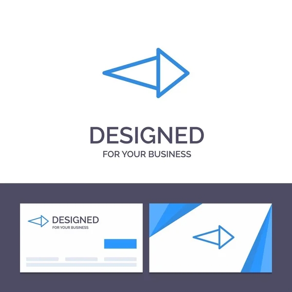 Kreativer Visitenkarten- und Logoschablone-Pfeil, rechts, neben Vect — Stockvektor