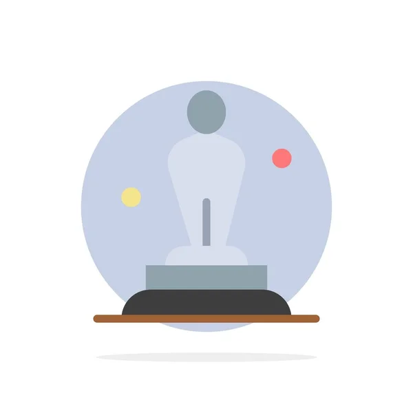 Academy, Award, Oscar, standbeeld, trofee abstracte cirkel achtergrond — Stockvector