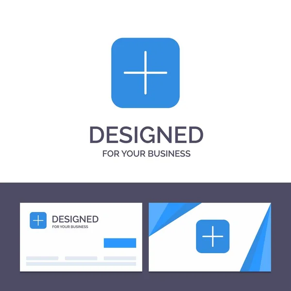 Kreative Visitenkarte und Logo-Vorlage instagram, plus, sets, — Stockvektor