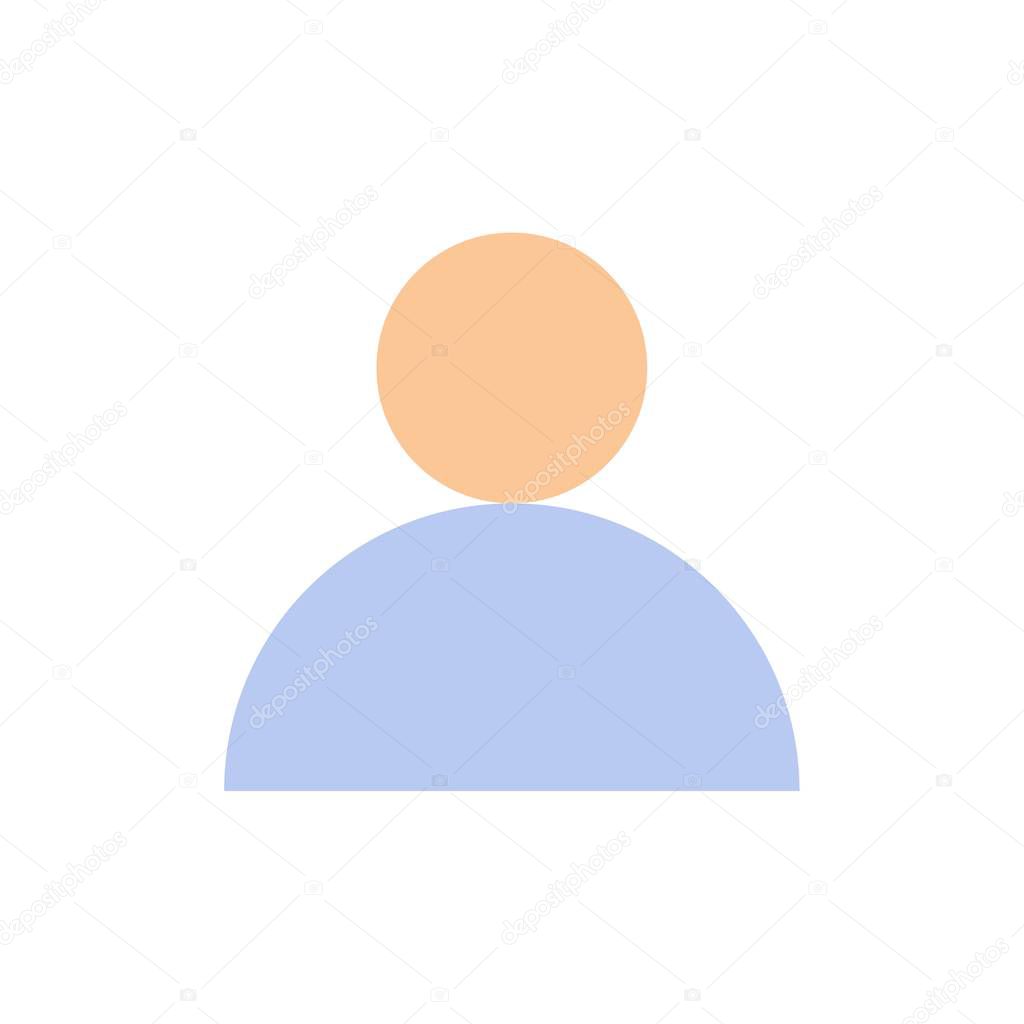 Account, Avatar, User  Flat Color Icon. Vector icon banner Templ