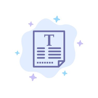 Dosya, Metin, Poster, Soyut Bulut Arka Plan Fount Mavi Simge