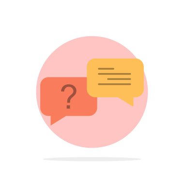 Sohbet, Bubble, Popup, Mesaj Soyut Daire Arka Plan Düz col