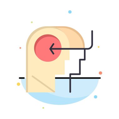 İnsanlar, Öğretim, Baş, Zihin İş Logo Şablonu. Düz Renk