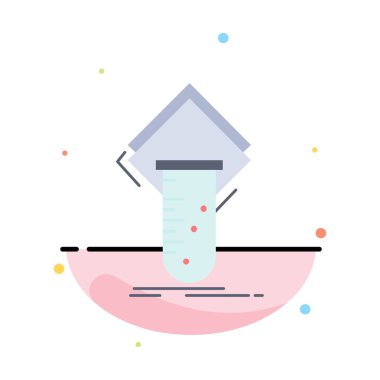 Kimya, laboratuvar, çalışma, test, Test Düz Renk Simge Vektör