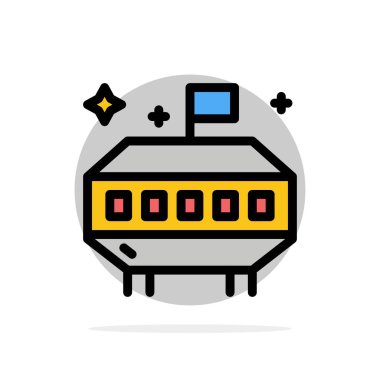 Astronomi, Uzay, Ufo Soyut Daire Arka Plan Düz renk Simgesi