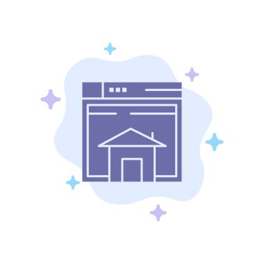 Ana Sayfa, Satış, Web, Düzen, Sayfa, Soyut Clo Web Sitesi Mavi Simge