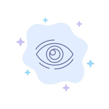 Göz, Bul, Bak, Bak, Ara, Bak, Abstrac'ta Mavi Simgeyi Görüntüle