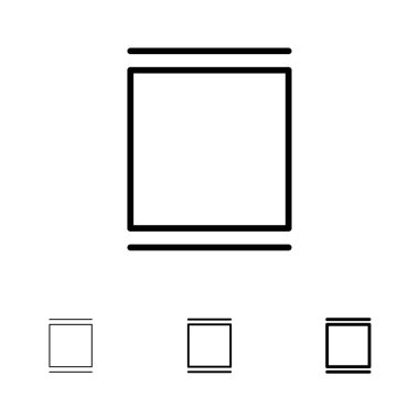 Galeri, Instagram, Setler, Zaman Çizelgesi Kalın ve ince siyah çizgi simgesi