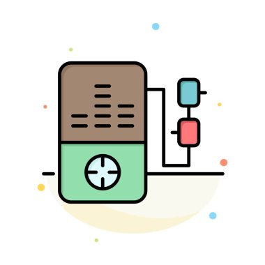 Müzik, Mp3, Oyun, Eğitim Soyut Düz Renk Simgesi Şablonu