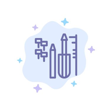 Onarım, Özel, Mühendislik, Ekipman Mavi Simge Soyut Clo üzerinde