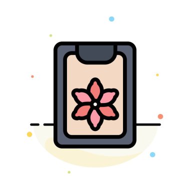 Çiçek, Pano, Yay, Klip Soyut Düz Renk Simge Templat