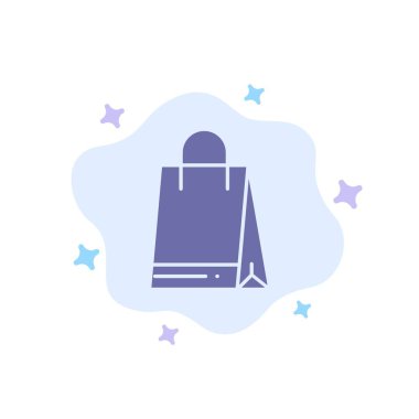 Çanta, Alışveriş, Soyut Bulut Arka Plan Üzerinde Kanada Mavi Simge