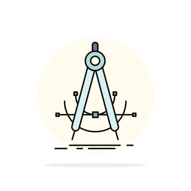 Hassas, accure, geometri, pusula, ölçüm Düz Renk Ico