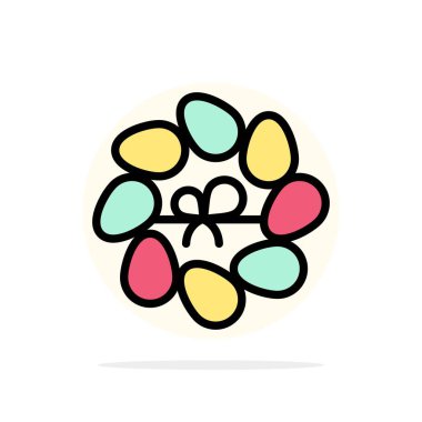 Dekorasyon, Paskalya, çiçek, bitki soyut daire arka plan FLA