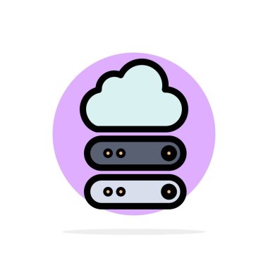 Büyük, Bulut, Veri, Depolama Soyut Daire Arka Plan Düz renk 