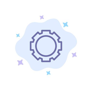 Soyut Bulut Arka Planda Dişli, Ayar, Instagram Mavi Simgesi