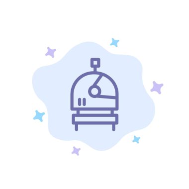 Astronot, kask, uzay mavi simge soyut bulut arka plan