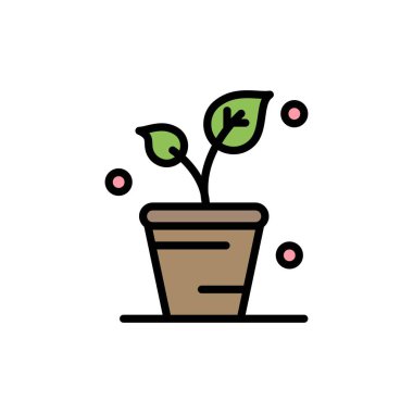 Yaprak, Ekoloji, Bahar, Doğa Düz Renk Simgesi. Vektör simgesi bann