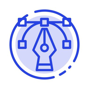 Tasarım, Grafik, Araç MaviSi Noktalı Çizgi Simgesi
