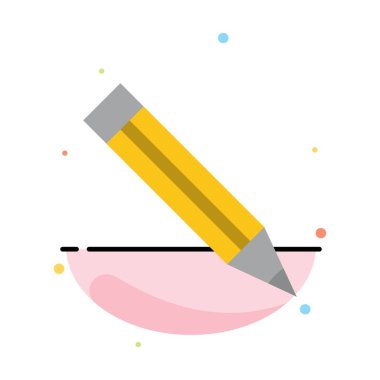 Eğitim, Cetvel, Okul Soyut Düz Renk Simgesi Şablonu