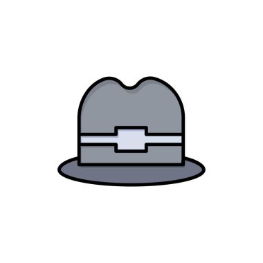 Şapka, Turizm, Adam Düz Renk Simgesi. Vektör simgesi afiş Şablonu