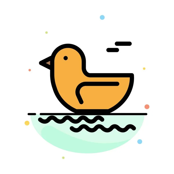 Duck, River, Canada Modèle abstrait d'icône de couleur plate — Image vectorielle