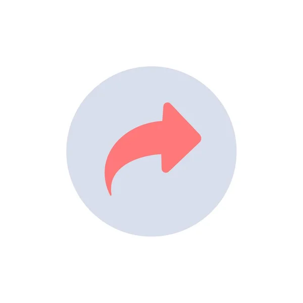 Básico, Flecha, Derecha, Ui Icono de Color Plano. Banner de icono de vector Tem — Vector de stock