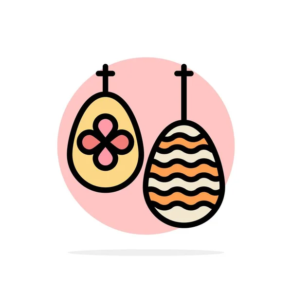 Celebração, Páscoa, Ovos, Alimentos Resumo Círculo Plano de fundo c — Vetor de Stock