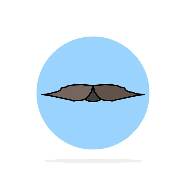 Bigote, Hipster, movember, macho, hombres Color plano icono Vector — Archivo Imágenes Vectoriales